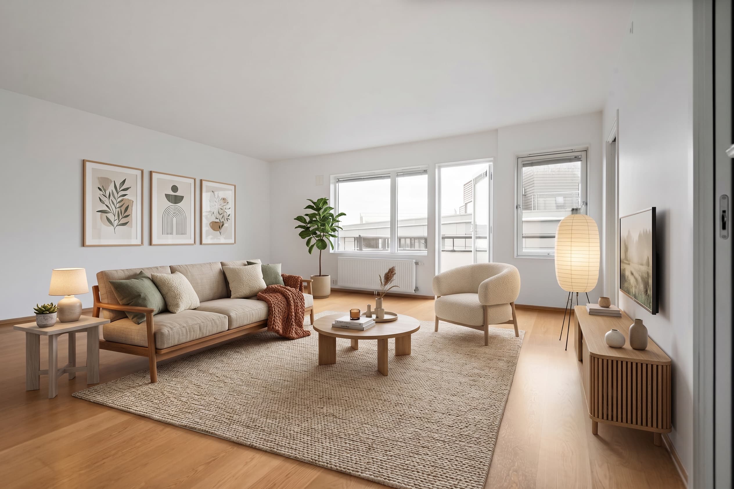 Living room — after